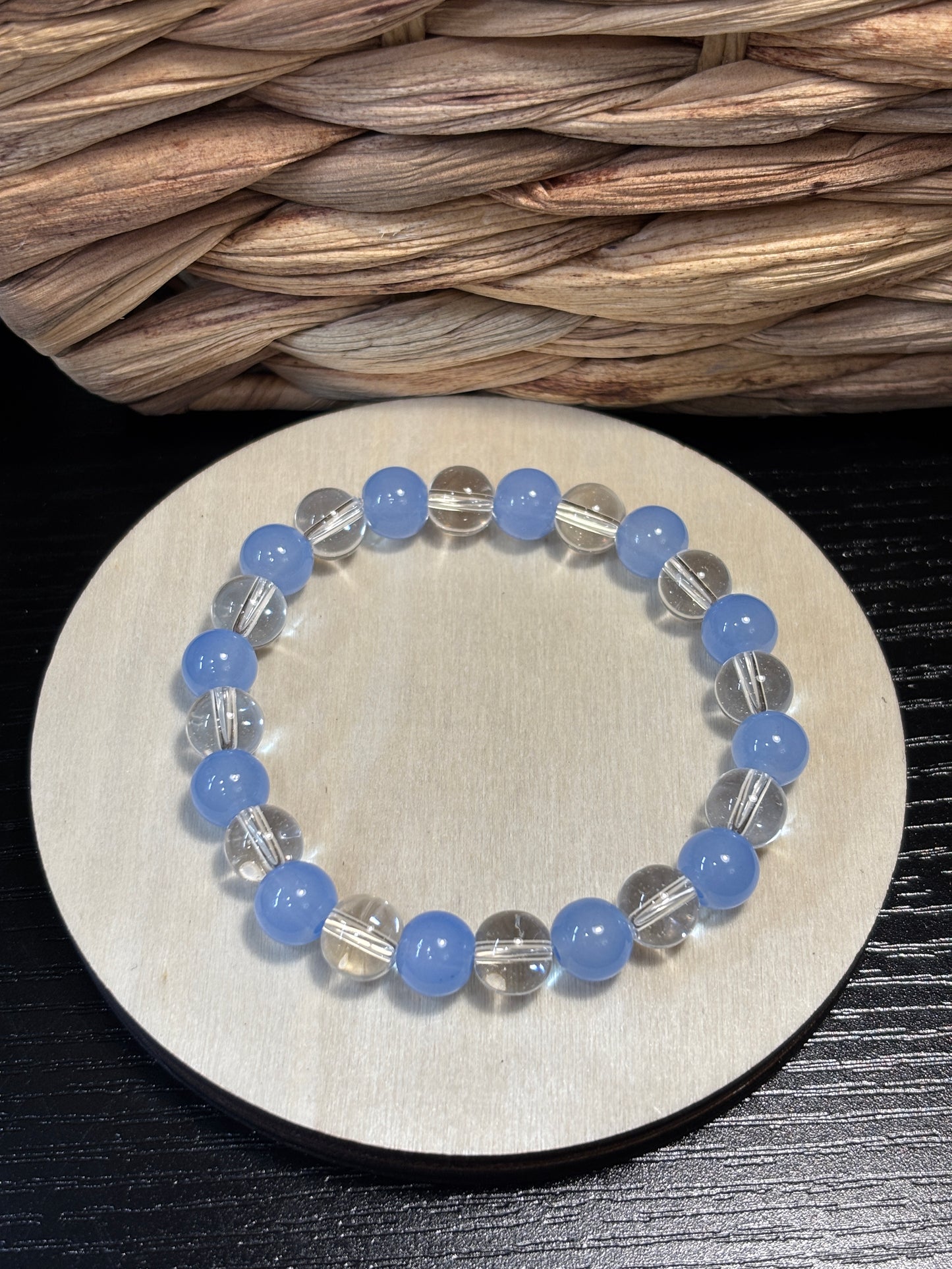"Toni" - Handmade Glass Beaded Stretch Bracelet