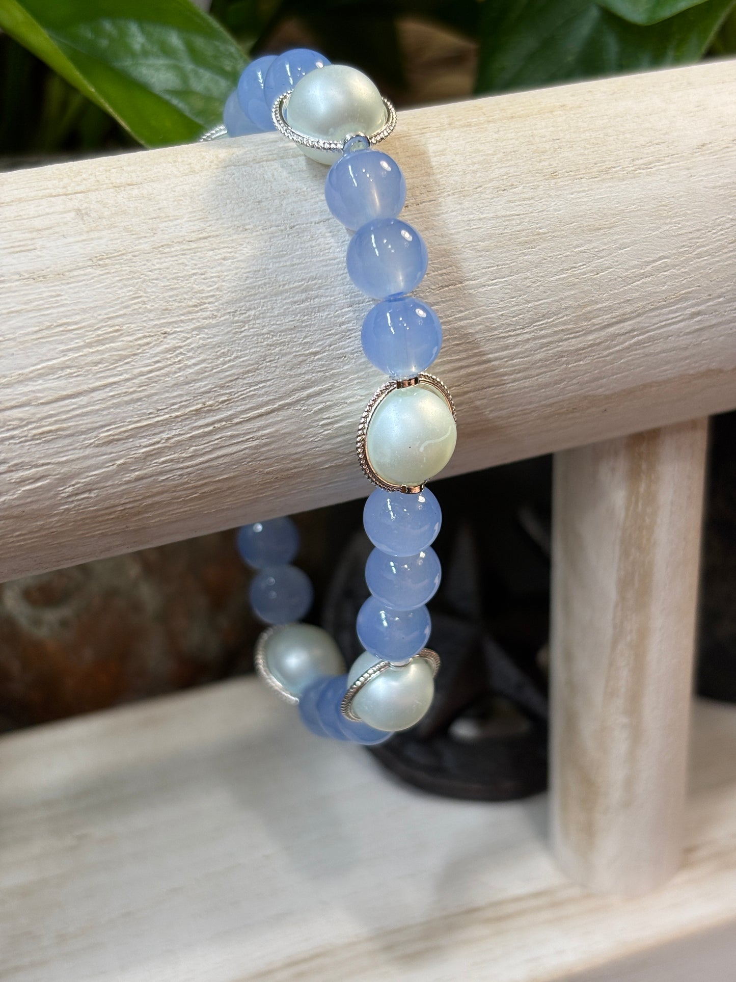 "Danica" - Handmade Glass Beaded Stretch Bracelet