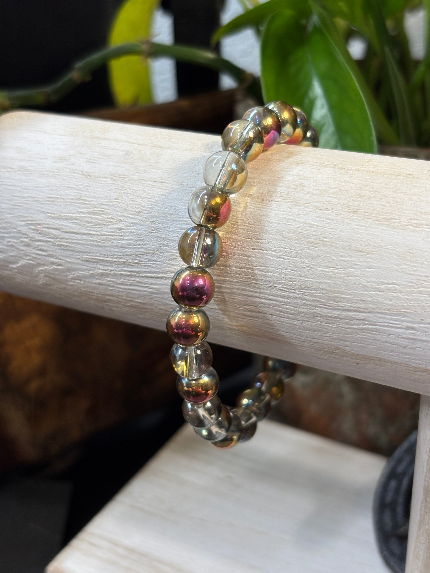 "Macey" - Handmade Glass Beaded Stretch Bracelet