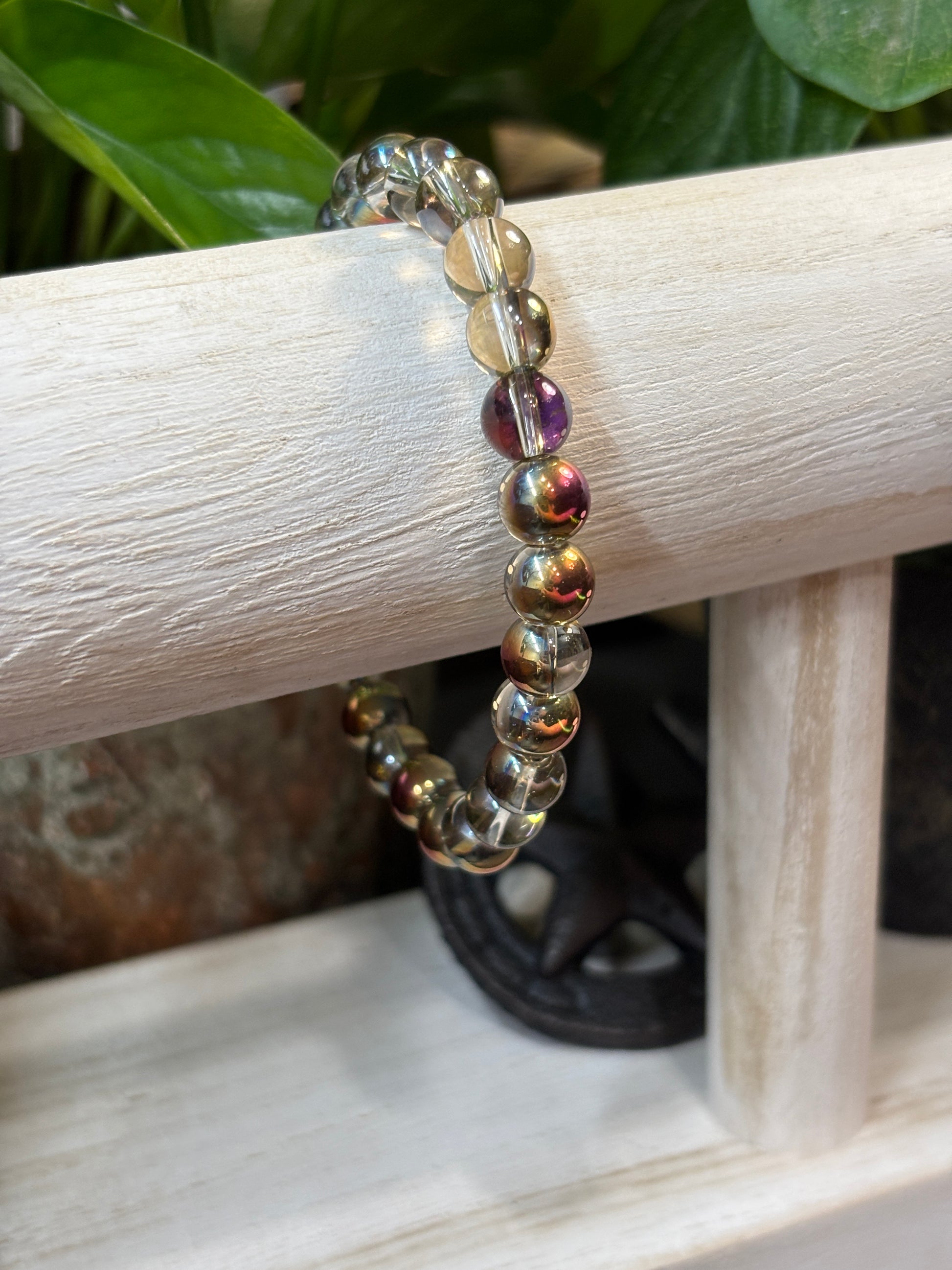 Macey  Handmade Glass Beaded Stretch Bracelet - 2