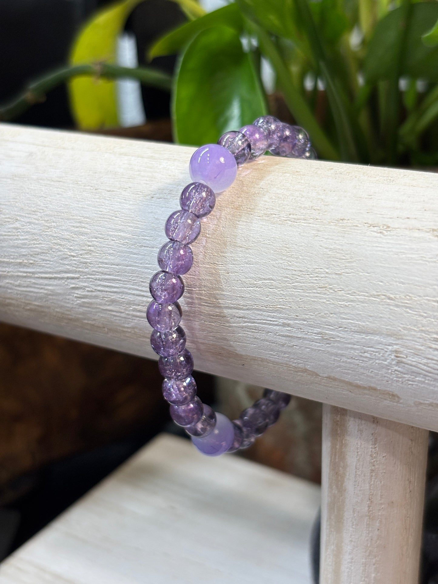 "Parker II" - Handmade Glass Beaded Stretch Bracelet