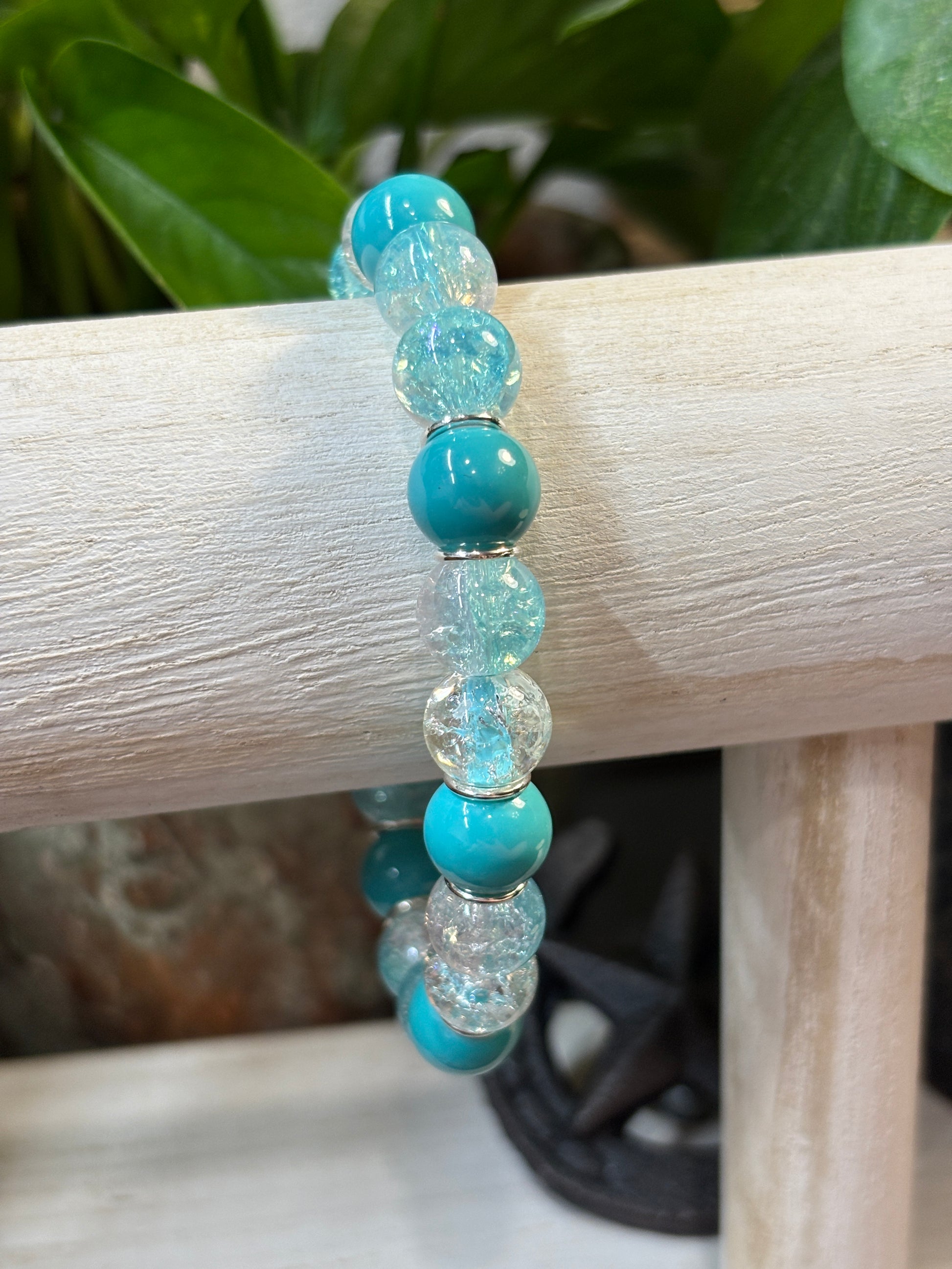 Cruise  Handmade Glass Beaded Stretch Bracelet - 2
