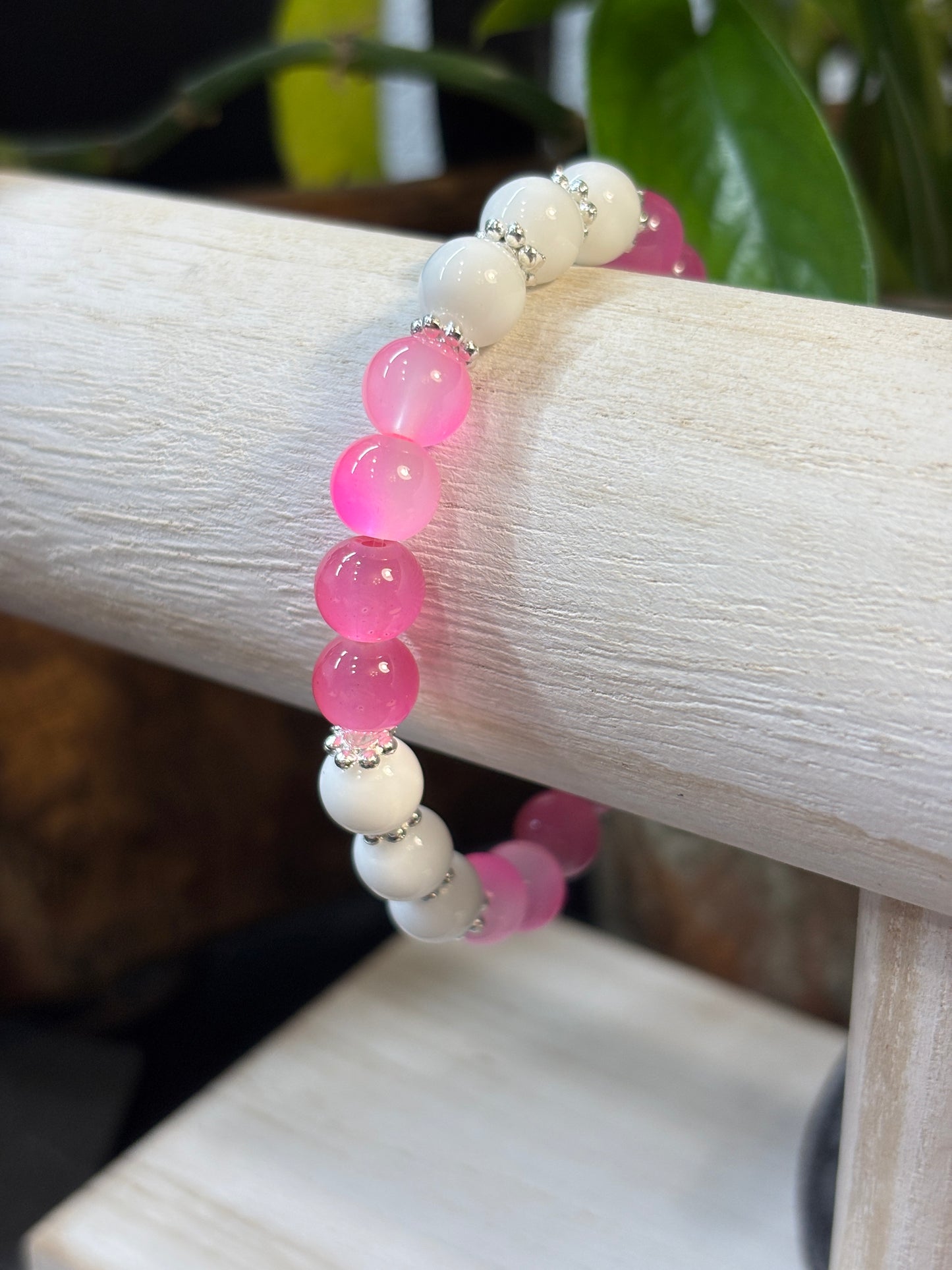 "Penny" - Handmade Glass Beaded Stretch Bracelet