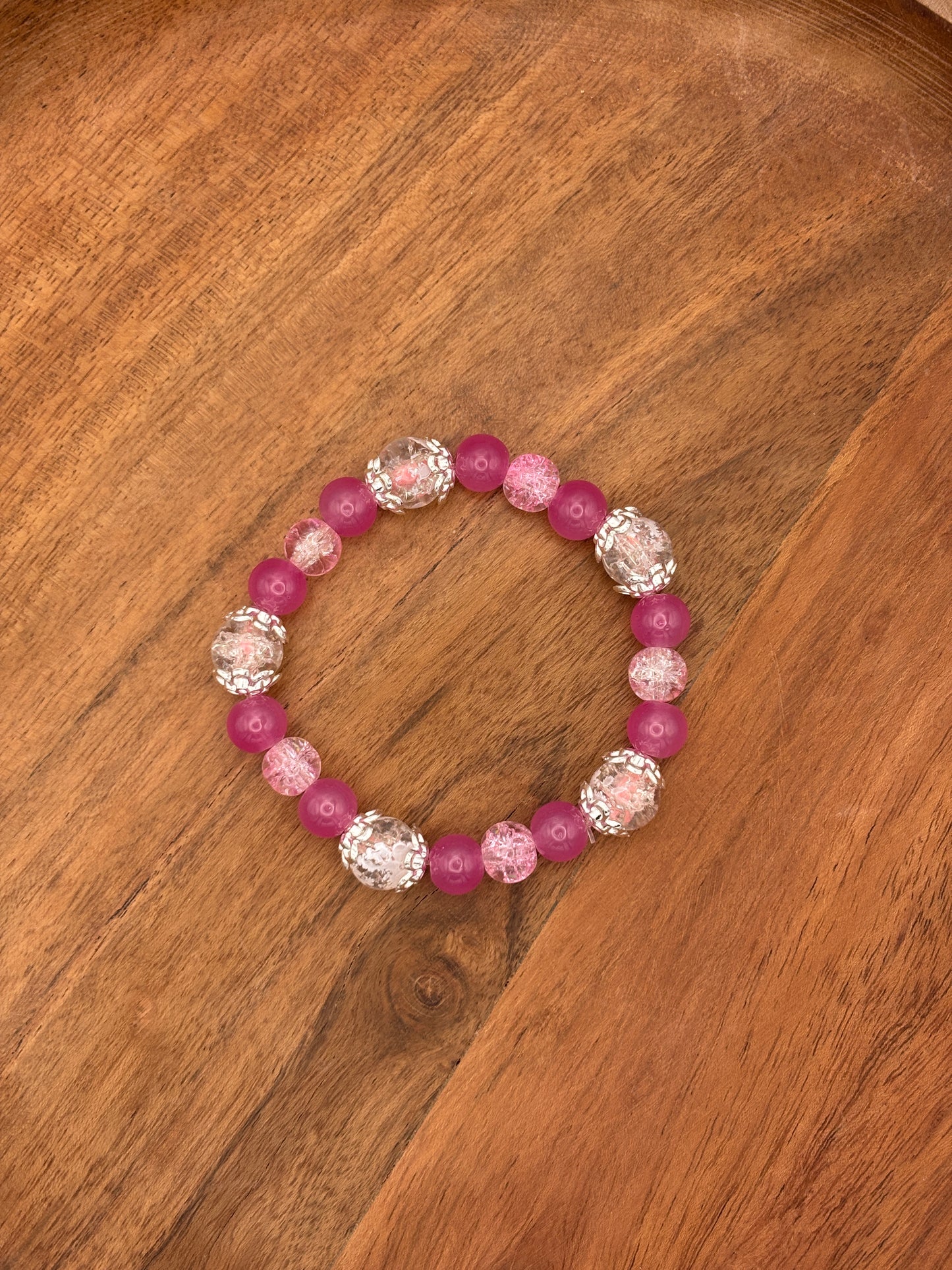 "Alexis II" - Handmade Glass Beaded Stretch Bracelet