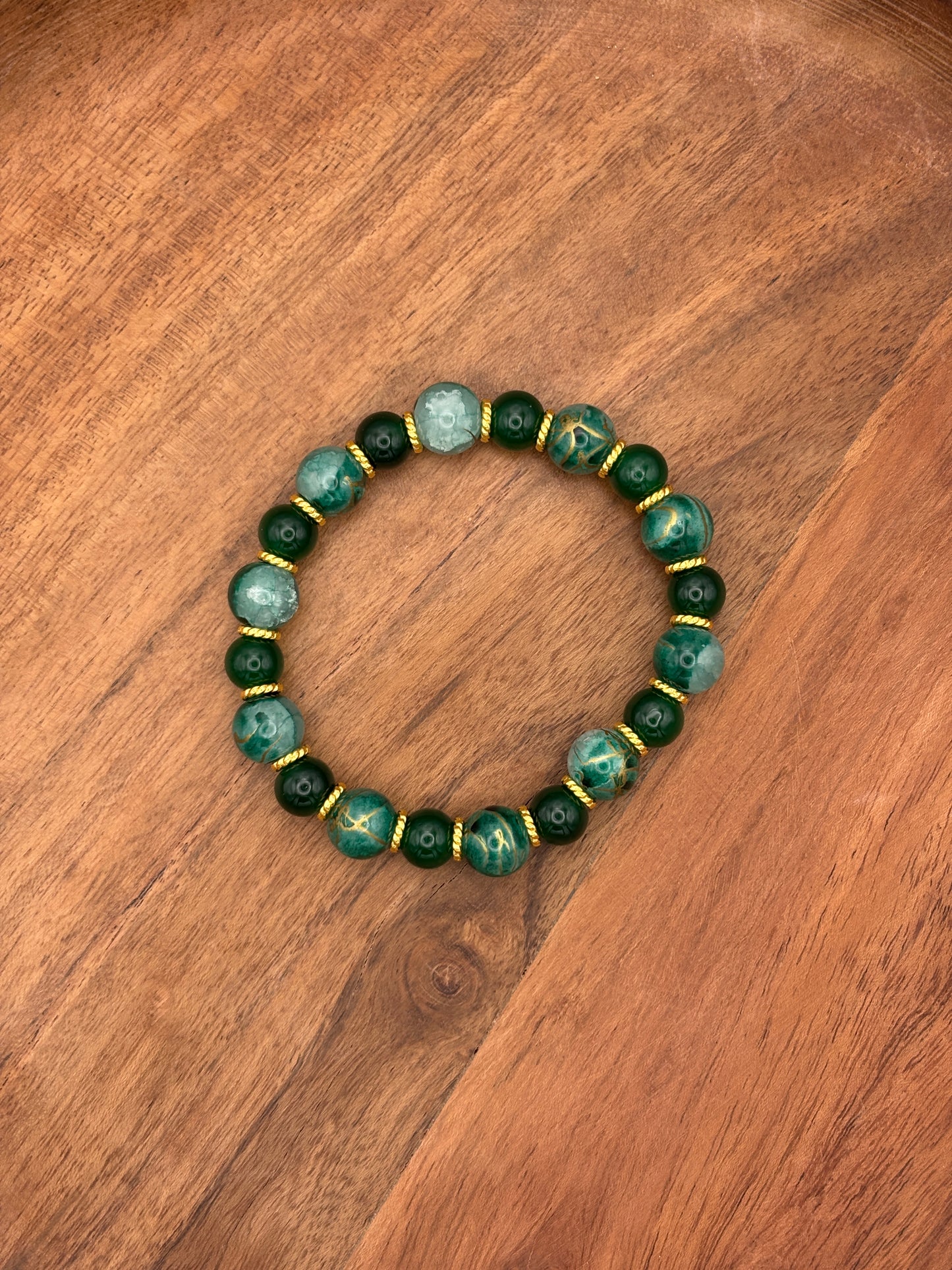 "Jenny" - Handmade Glass Beaded Stretch Bracelet