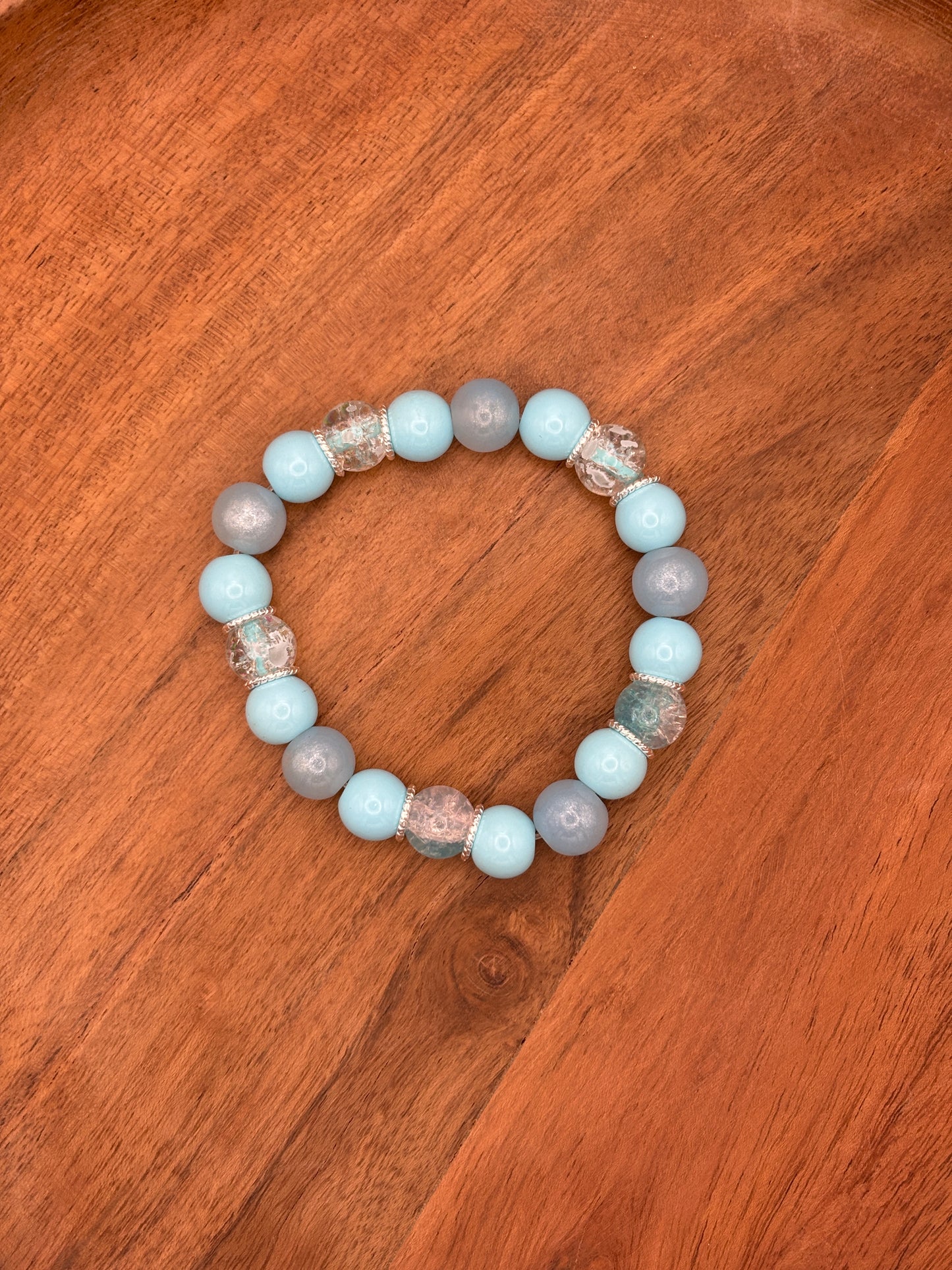"Connie" - Handmade Glass Beaded Stretch Bracelet