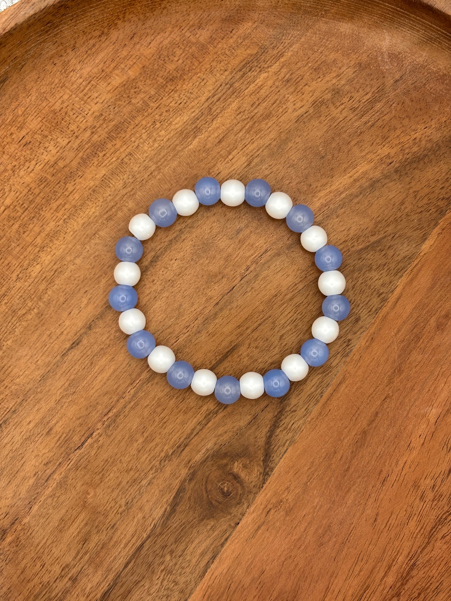 "Simplicity" - Handmade Glass Beaded Stretch Bracelet