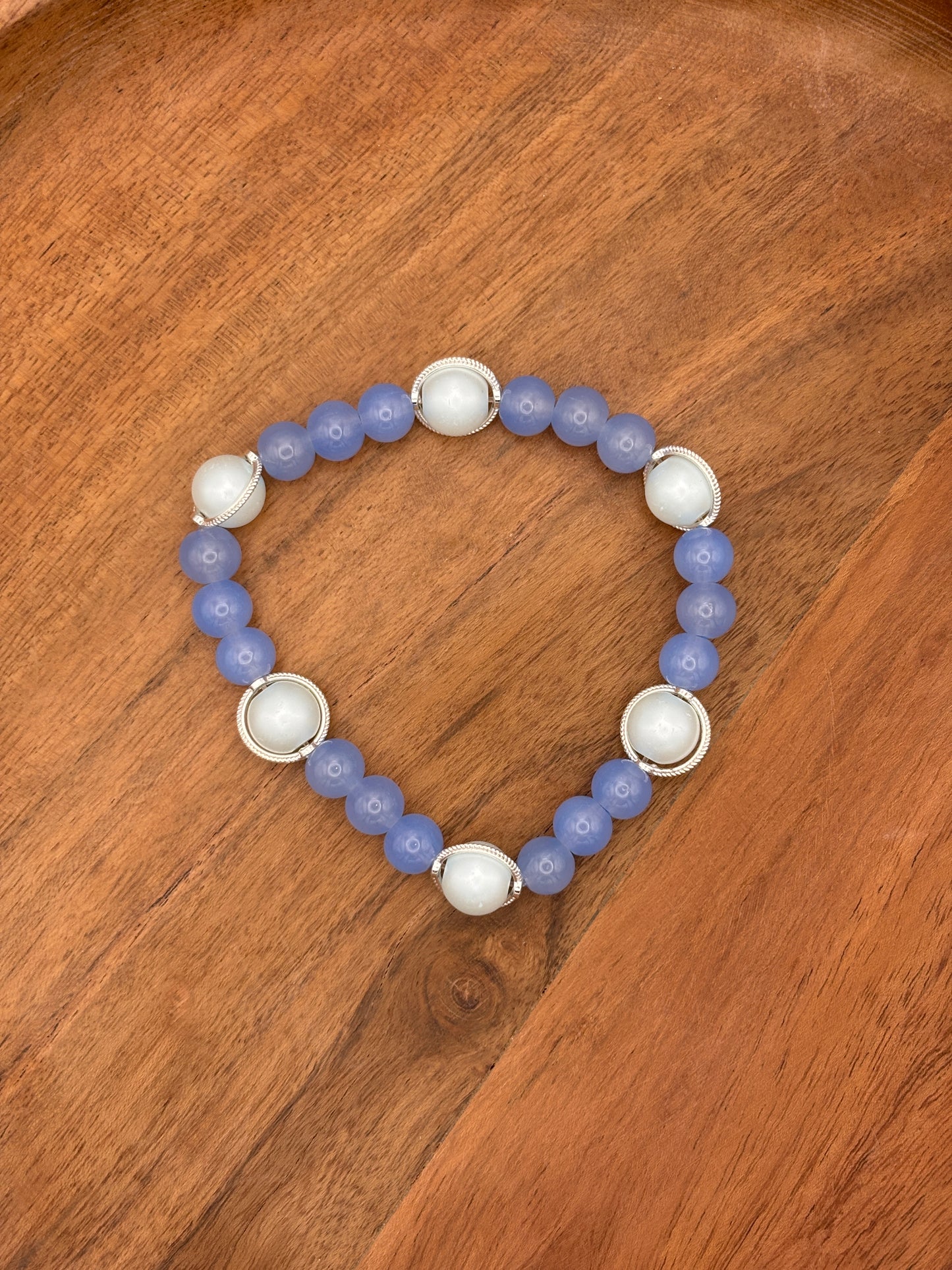 "Danica" - Handmade Glass Beaded Stretch Bracelet