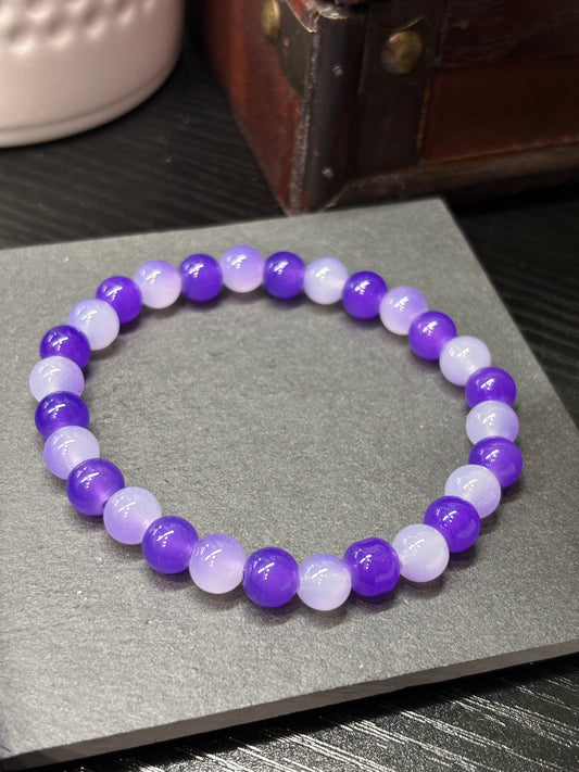 "Elise" - Handmade Glass Beaded Stretch Bracelet