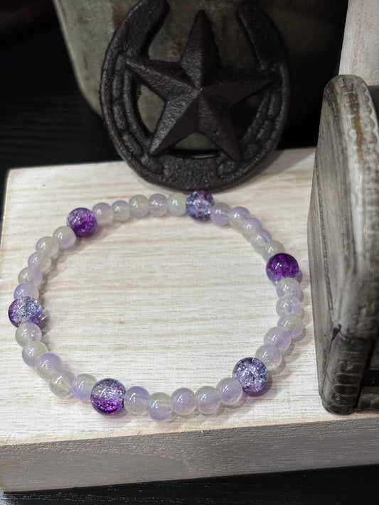 "Anna" - Handmade Glass Beaded Stretch Bracelet