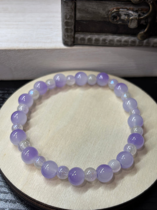 "Daphne" - Handmade Glass Beaded Stretch Bracelet