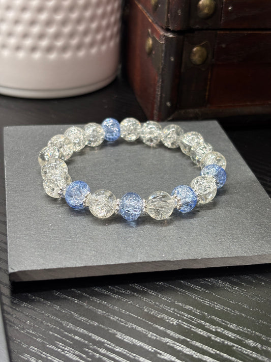 "Cora II" - Handmade Glass Beaded Stretch Bracelet