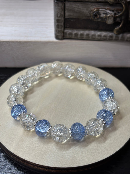 "Cora" - Handmade Glass Beaded Stretch Bracelet