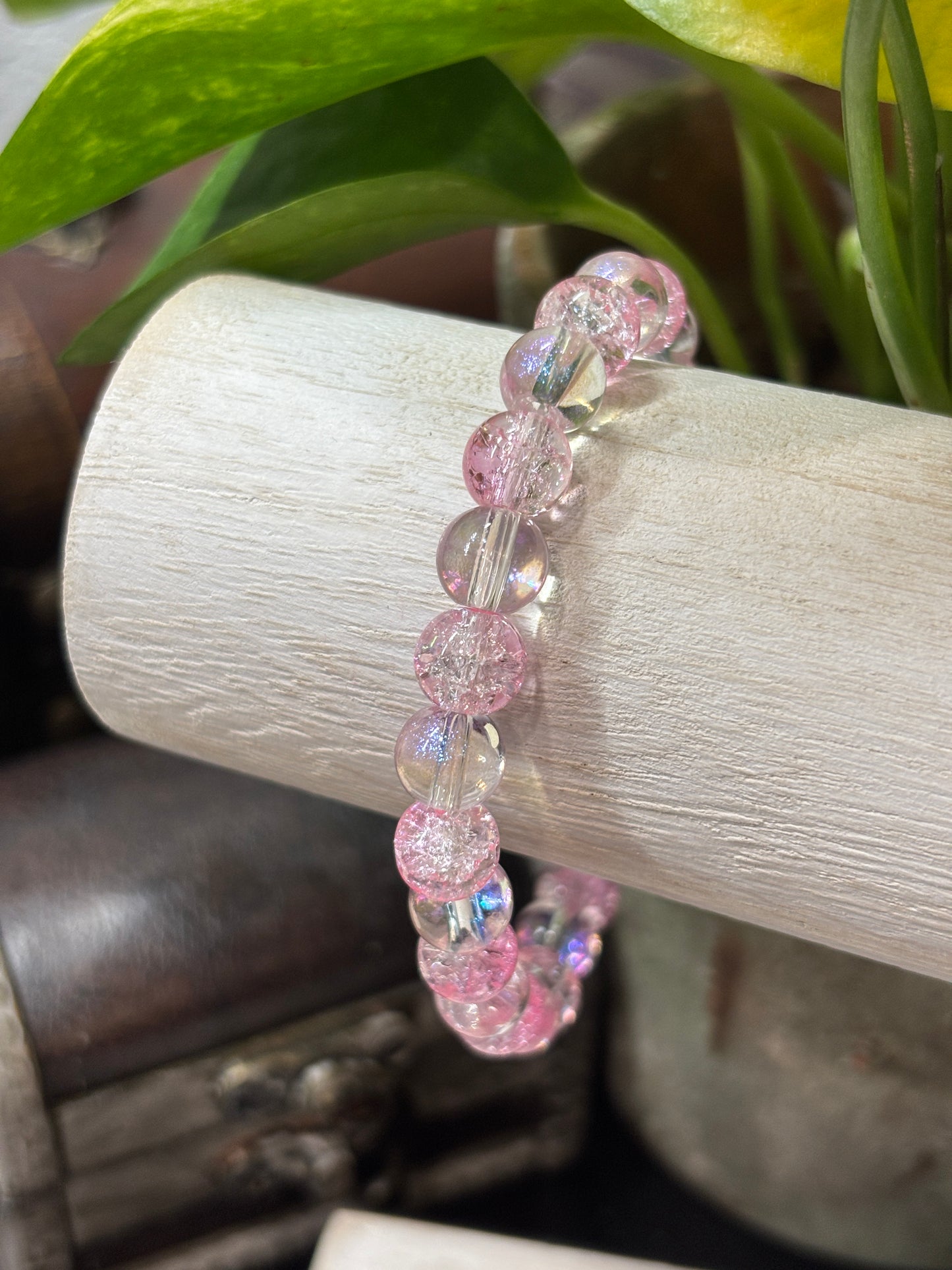 "Molly" - Handmade Glass Beaded Stretch Bracelet