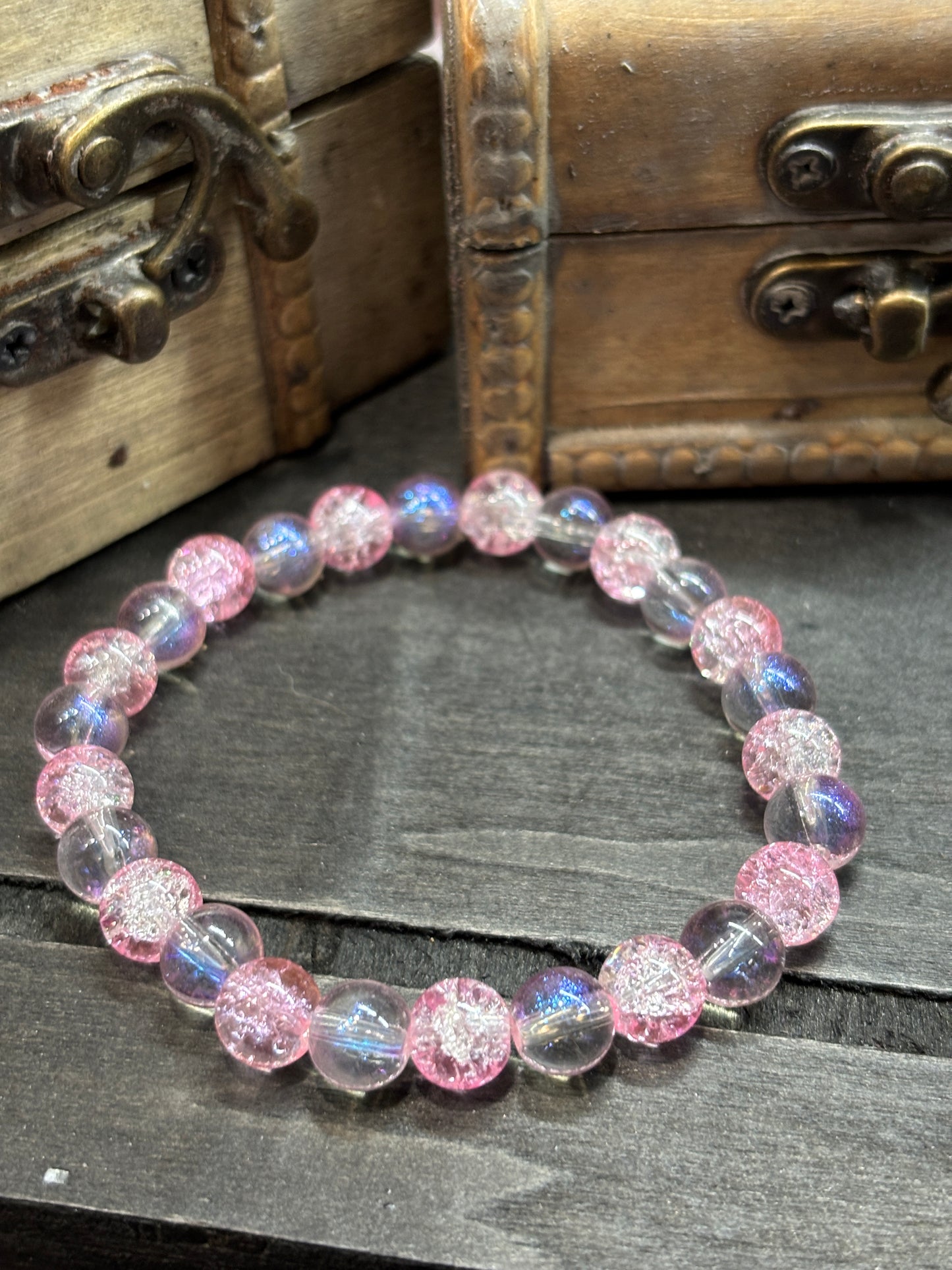 "Molly" - Handmade Glass Beaded Stretch Bracelet
