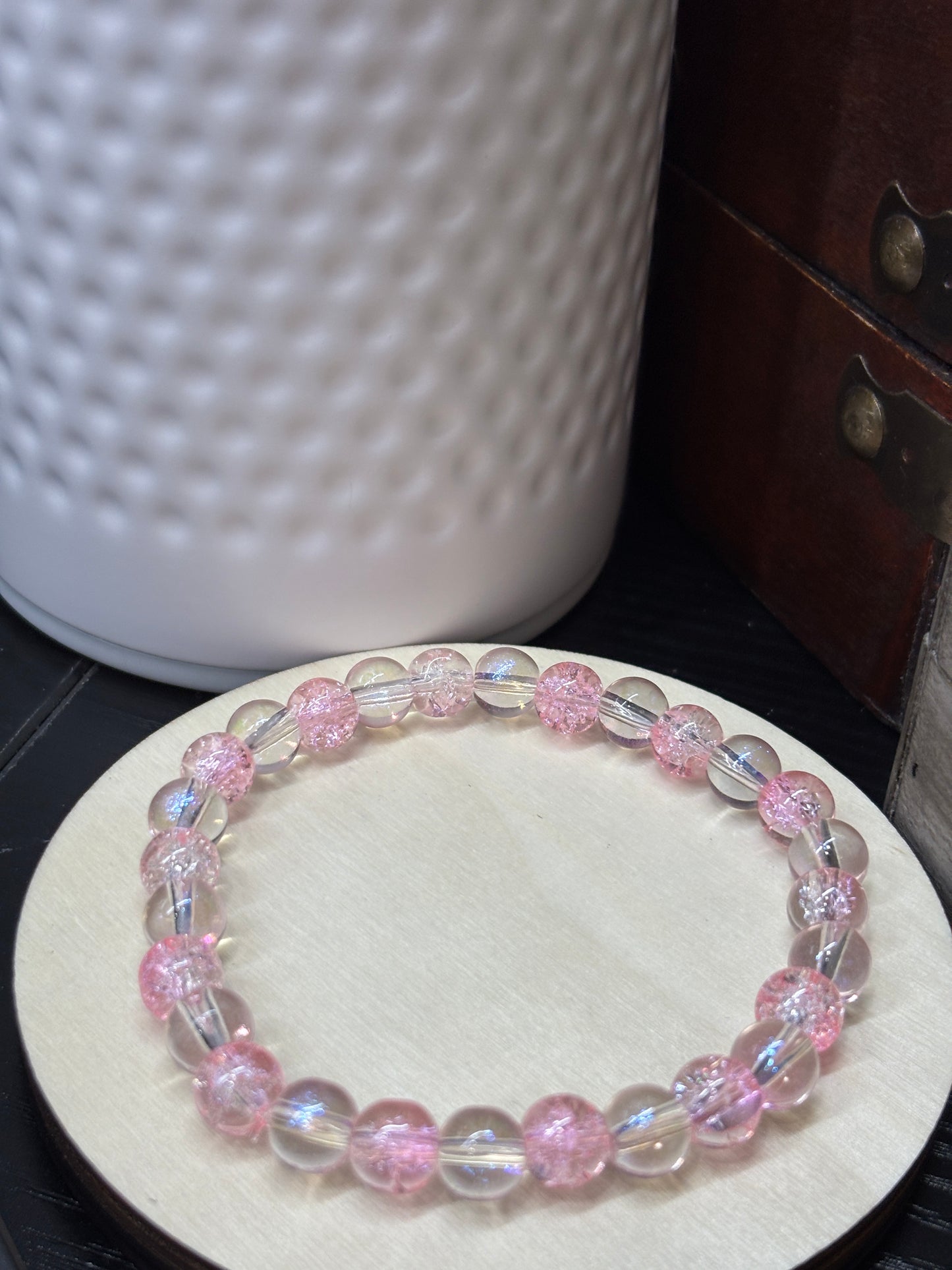 "Molly" - Handmade Glass Beaded Stretch Bracelet