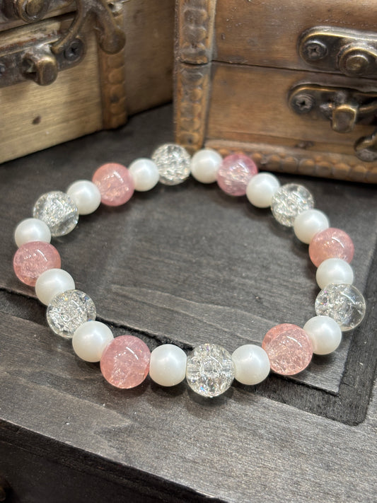 "Chloe II" - Handmade Glass Beaded Stretch Bracelet