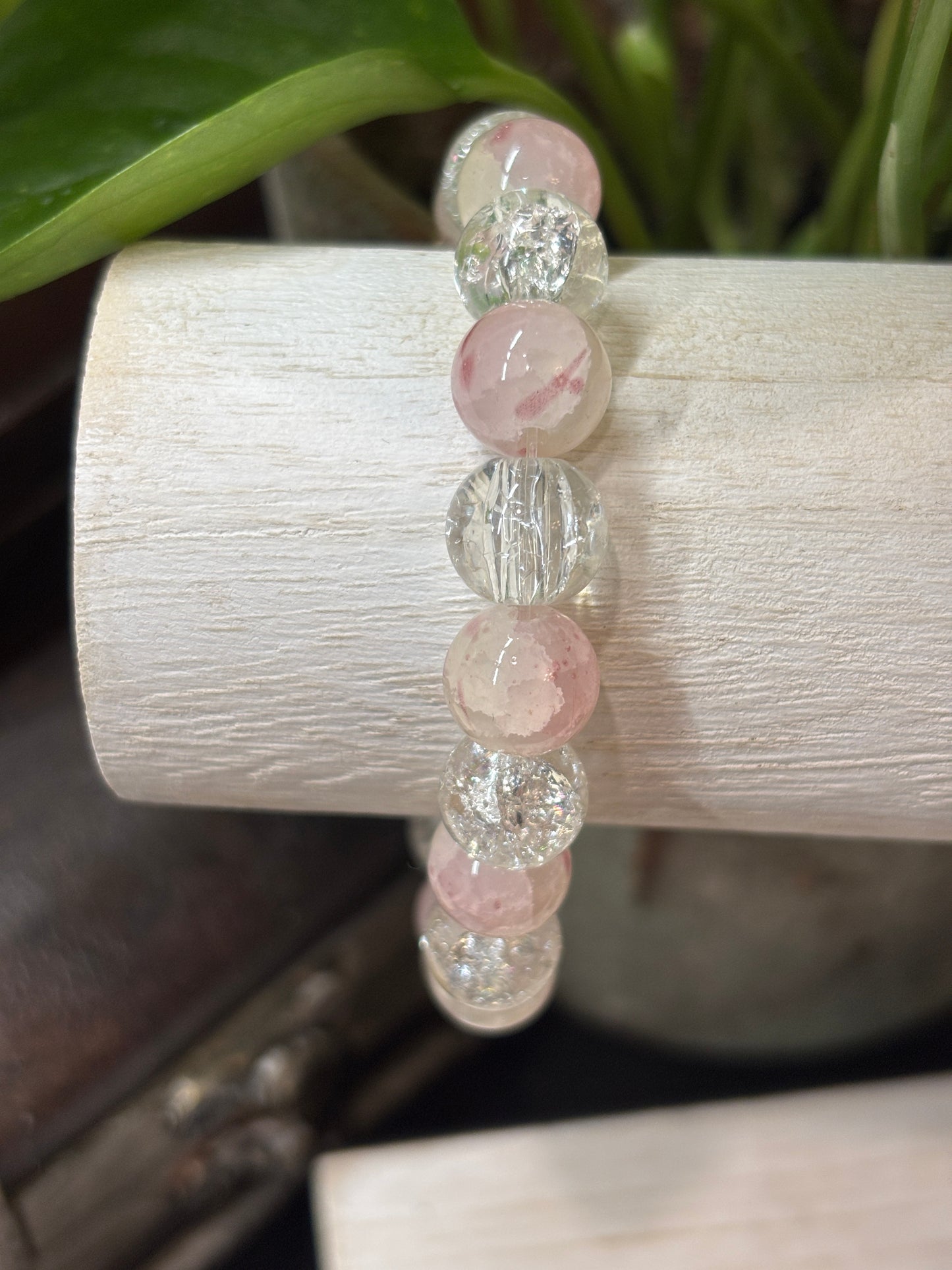 "Melanie" - Handmade Glass Beaded Stretch Bracelet