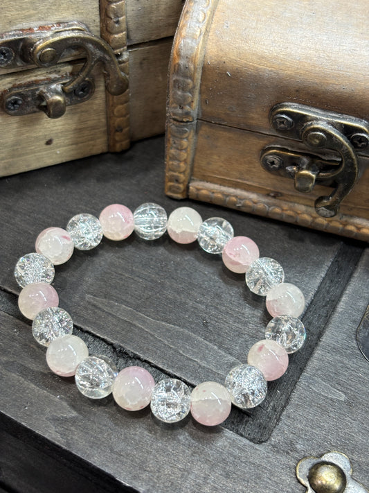 "Melanie" - Handmade Glass Beaded Stretch Bracelet