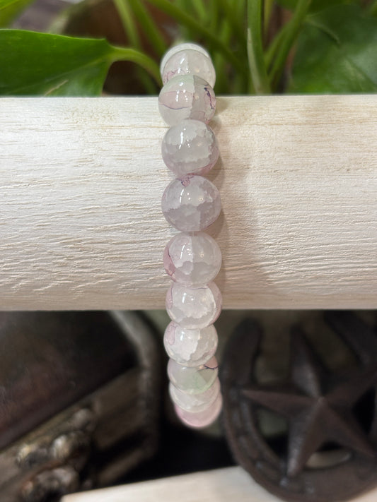 "Victoria" - Handmade Glass Beaded Stretch Bracelet
