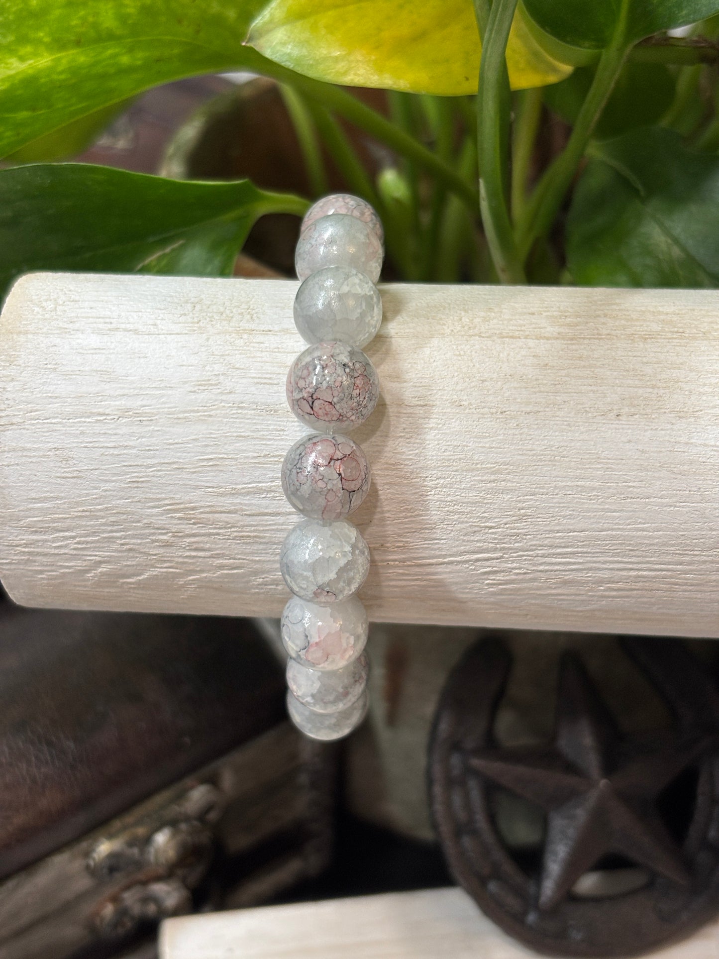 "Maribeth" - Handmade Glass Beaded Stretch Bracelet