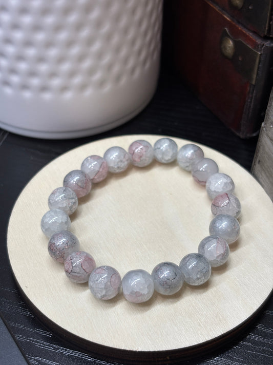 "Maribeth" - Handmade Glass Beaded Stretch Bracelet