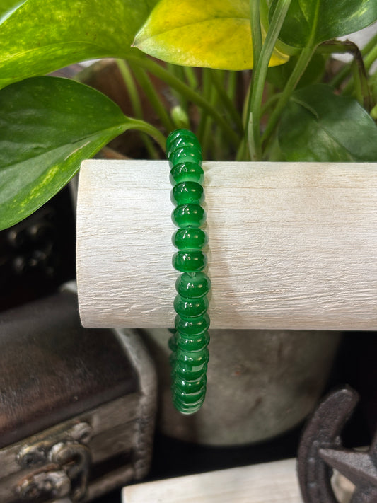 "Lucky" - Handmade Glass Beaded Stretch Bracelet