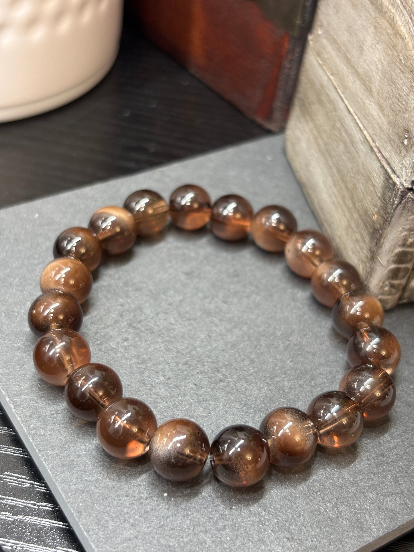 "Brianna" - Handmade Glass Beaded Stretch Bracelet