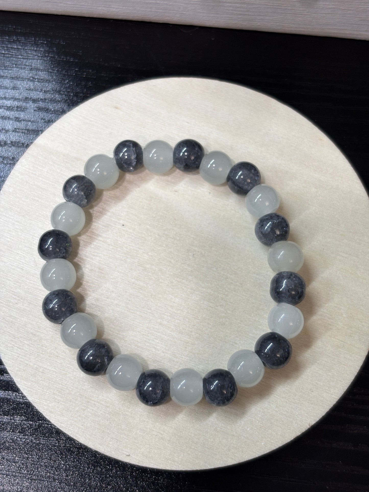 "Mabel" - Handmade Glass Beaded Stretch Bracelet