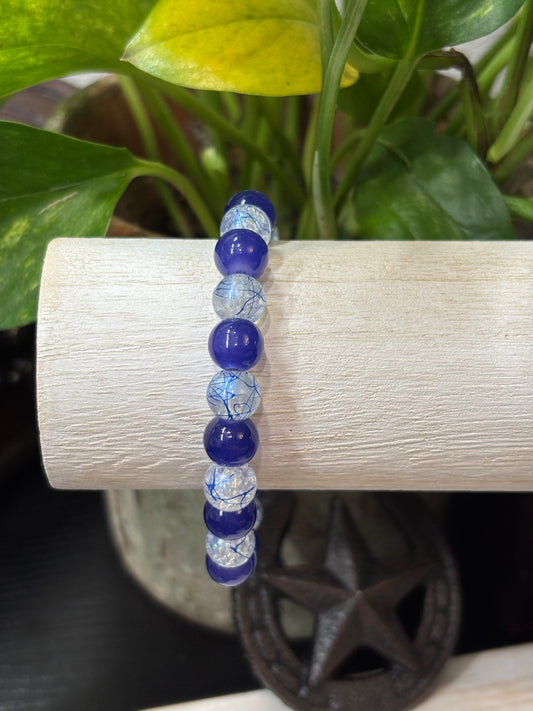 "Becky" - Handmade Glass Beaded Stretch Bracelet
