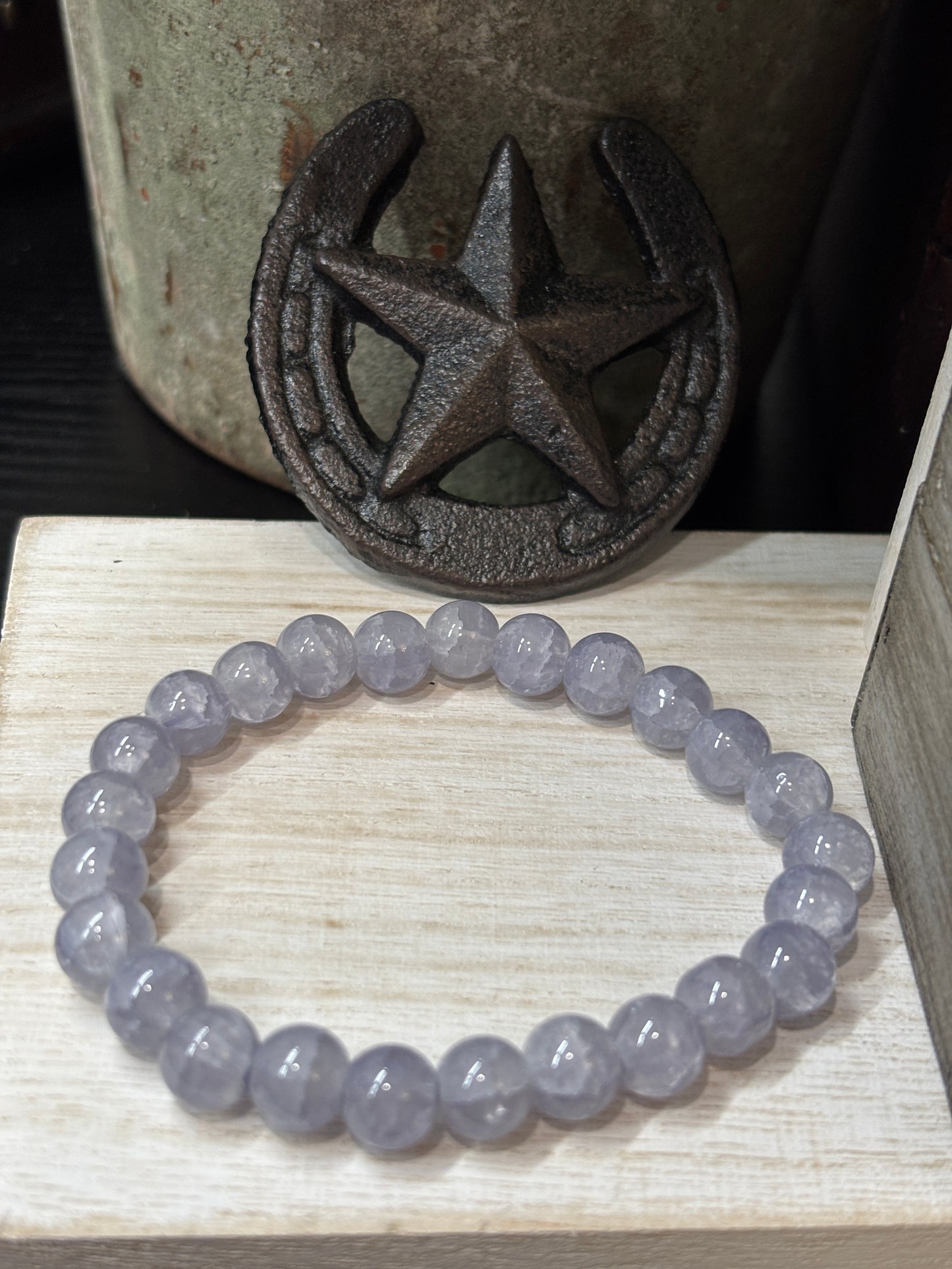 "Lacey" - Handmade Glass Beaded Stretch Bracelet