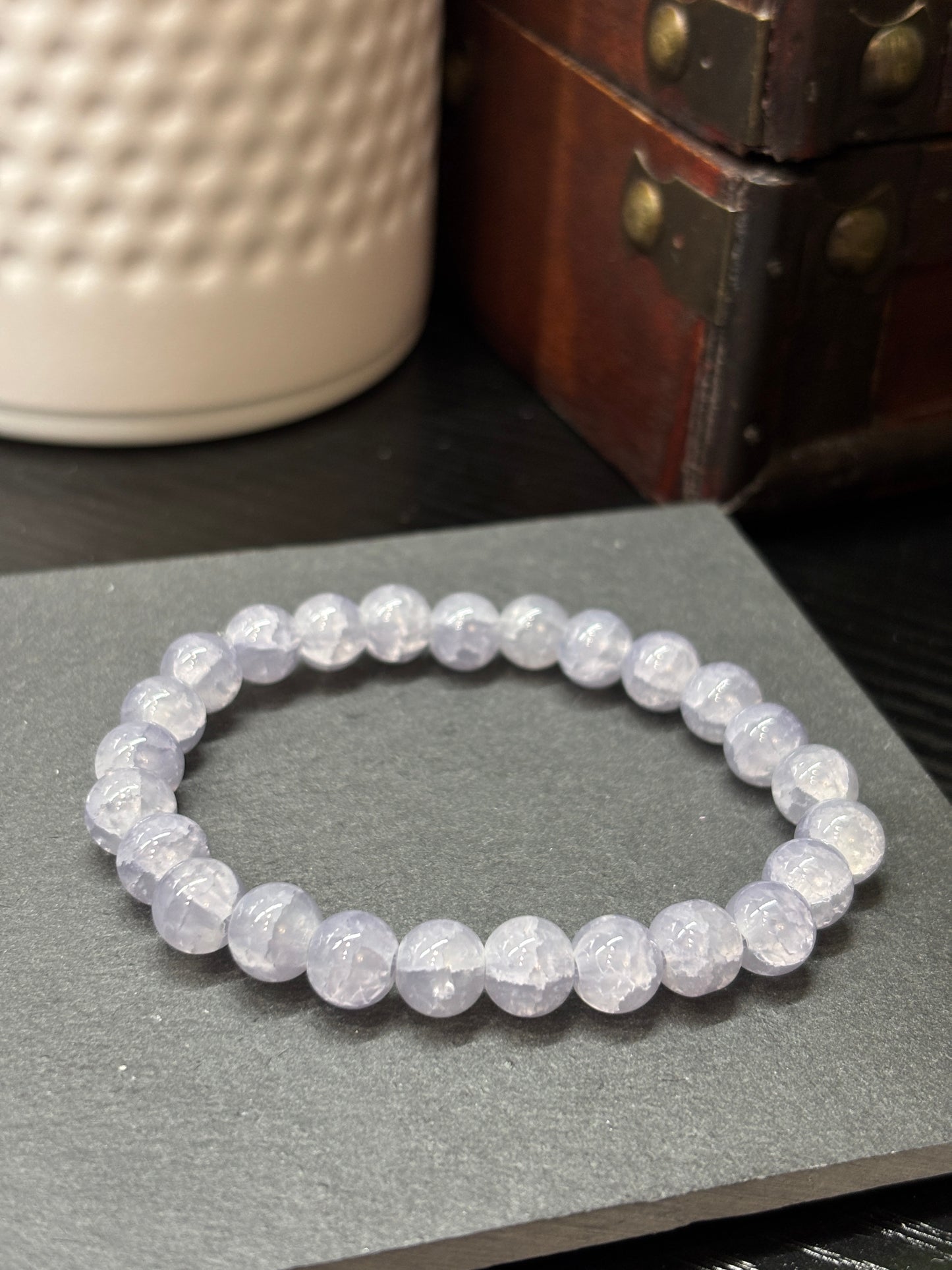 "Lacey" - Handmade Glass Beaded Stretch Bracelet