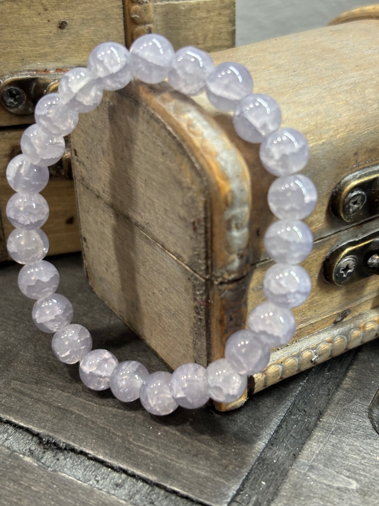 "Lacey" - Handmade Glass Beaded Stretch Bracelet