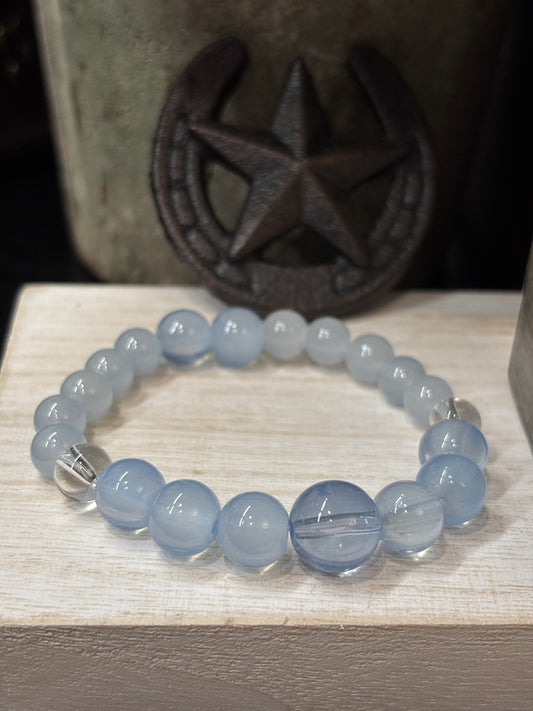 "Samantha" - Handmade Glass Beaded Stretch Bracelet
