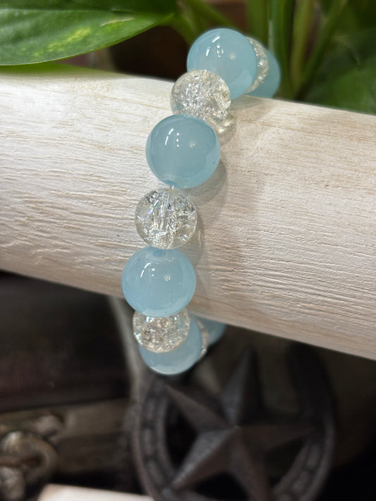 "Janey" - Handmade Glass Beaded Stretch Bracelet