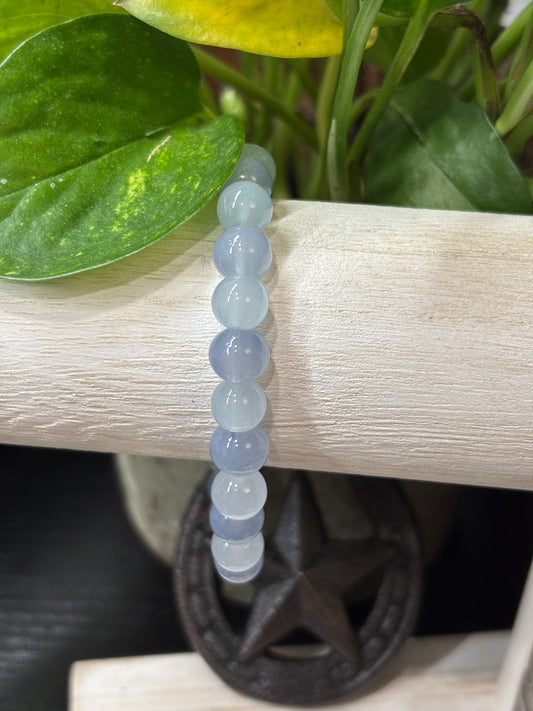 "Gail" - Handmade Glass Beaded Stretch Bracelet