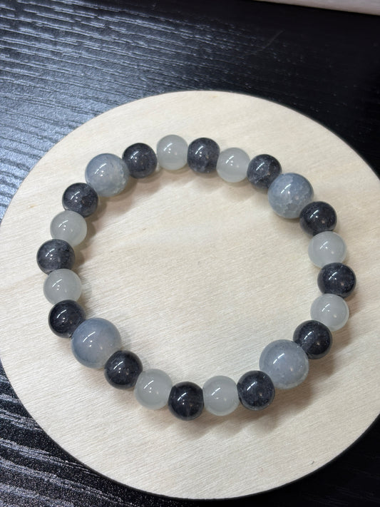 "Charlotte" - Handmade Glass Beaded Stretch Bracelet