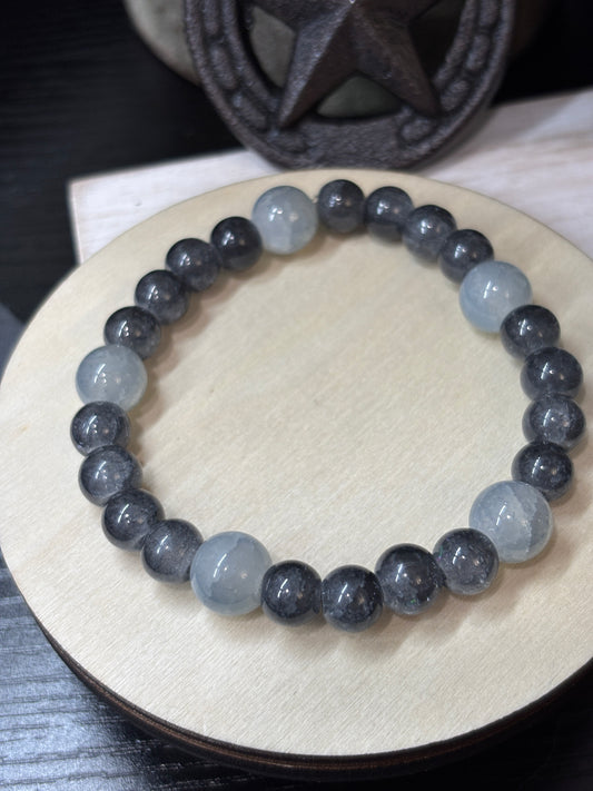 Charlotte  Handmade Glass Beaded Stretch Bracelet - 1