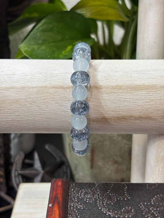 "Natalie III" - Handmade Glass Beaded Stretch Bracelet