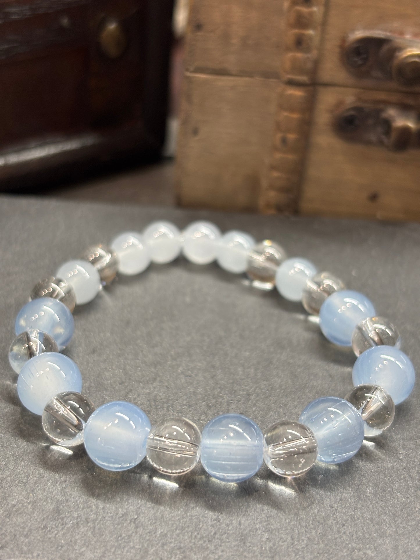 "Toni II" - Handmade Glass Beaded Stretch Bracelet