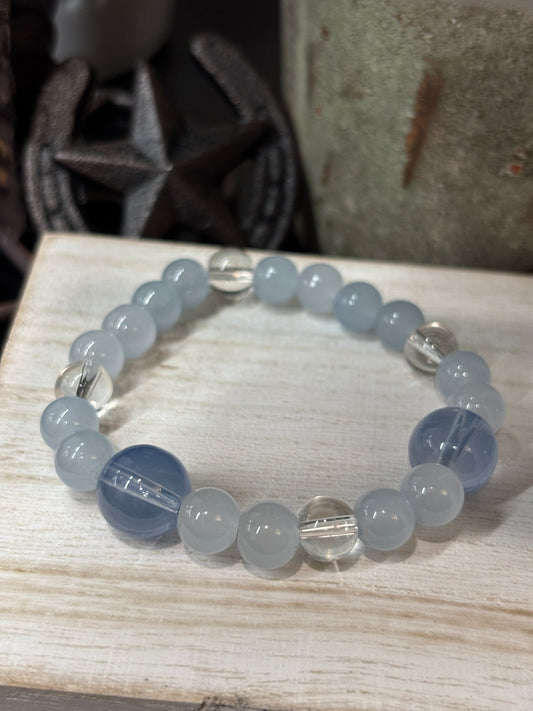 "Samantha II" - Handmade Glass Beaded Stretch Bracelet