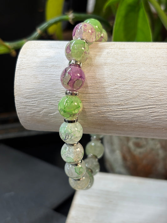 "Torvi" - Handmade Glass Beaded Stretch Bracelet