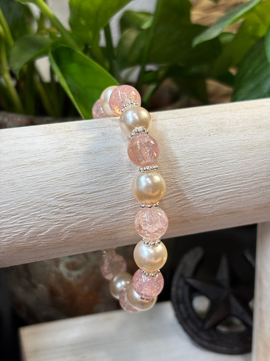 "Mimi II" - Handmade Glass Beaded Stretch Bracelet
