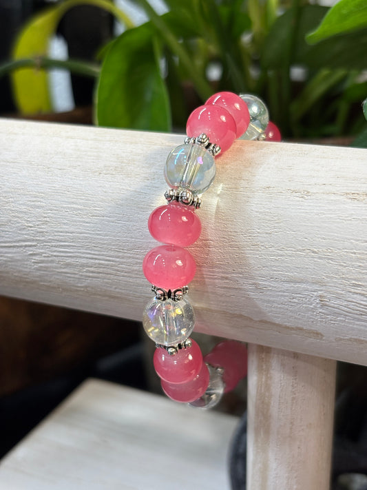 "Heidi" - Handmade Glass Beaded Stretch Bracelet
