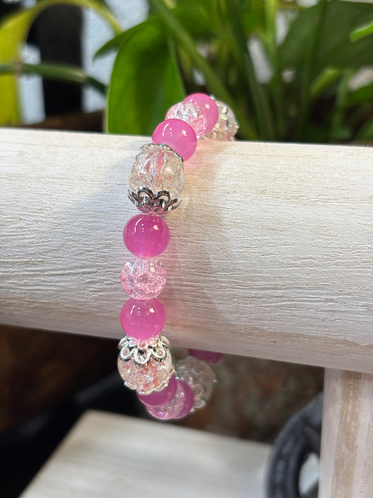 "Alexis II" - Handmade Glass Beaded Stretch Bracelet