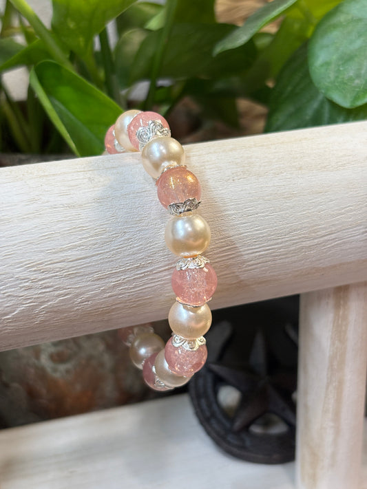 "Mimi" - Handmade Glass Beaded Stretch Bracelet