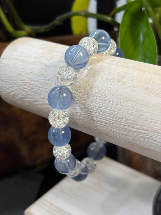 "Brandy" - Handmade Glass Beaded Stretch Bracelet