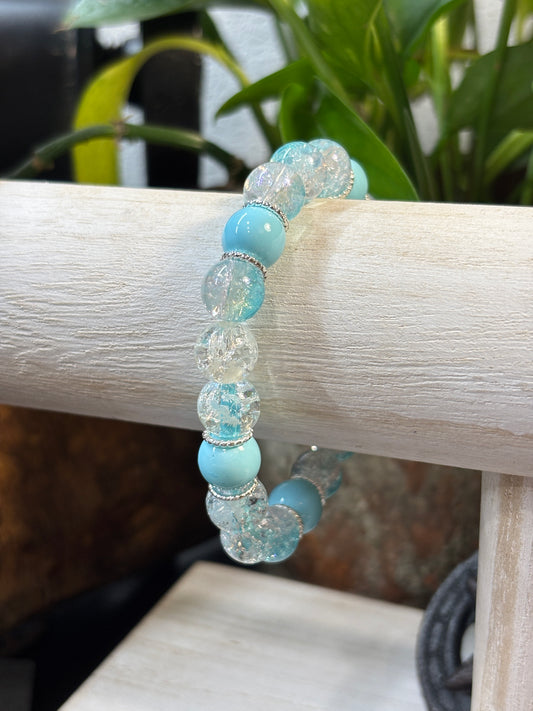 "Connie II" - Handmade Glass Beaded Stretch Bracelet
