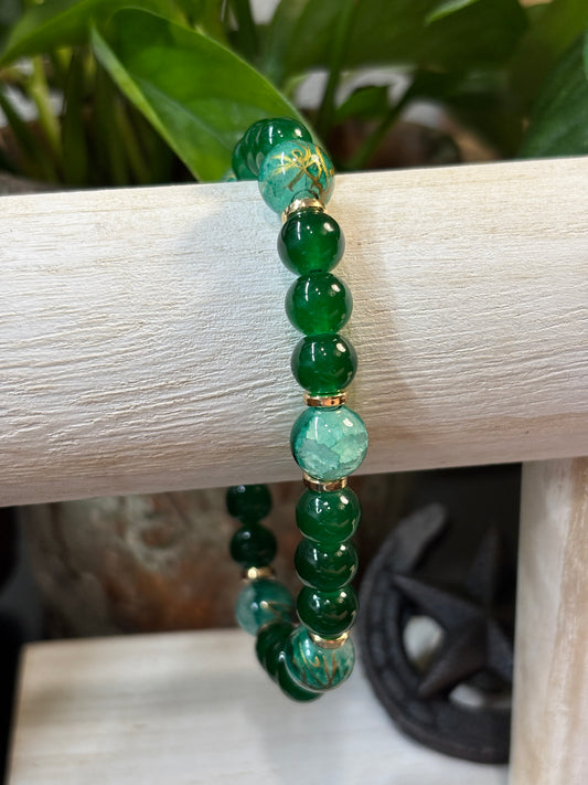 "Julia" - Handmade Glass Beaded Stretch Bracelet