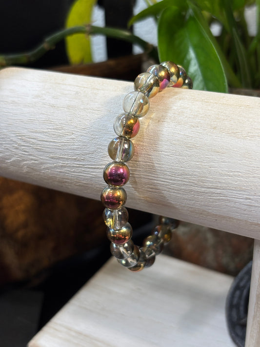 "Macey" - Handmade Glass Beaded Stretch Bracelet